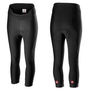 Castelli Velocissima Knicker Women's Size Large Capri Length Black Cycling Bike